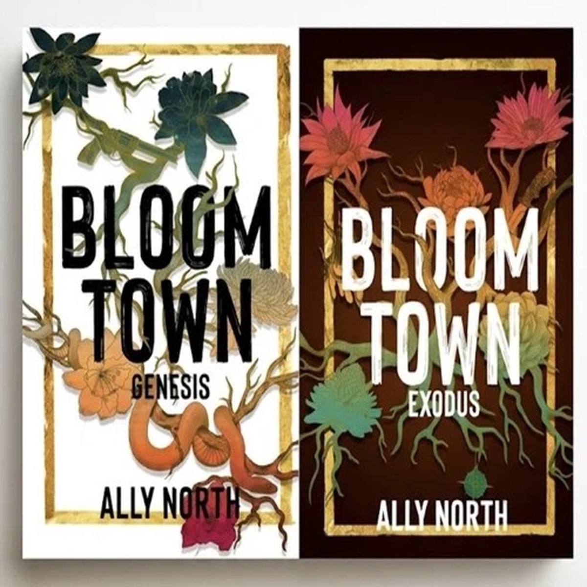 Bloom Town Genesis & Exodus by Ally North Paperback Book Set UK Import